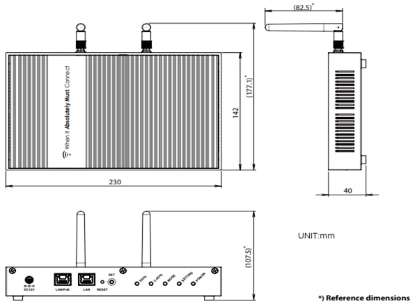 Mechanical Drawing - Silex Technology AP-800AX Wi-Fi® 6 Access Point